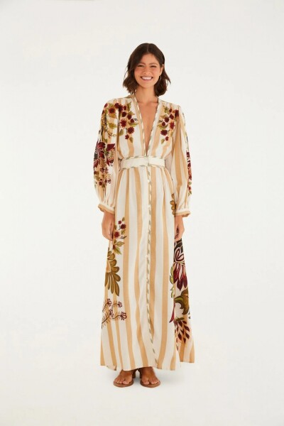 VESTIDO LARGO FLORAL Estampado