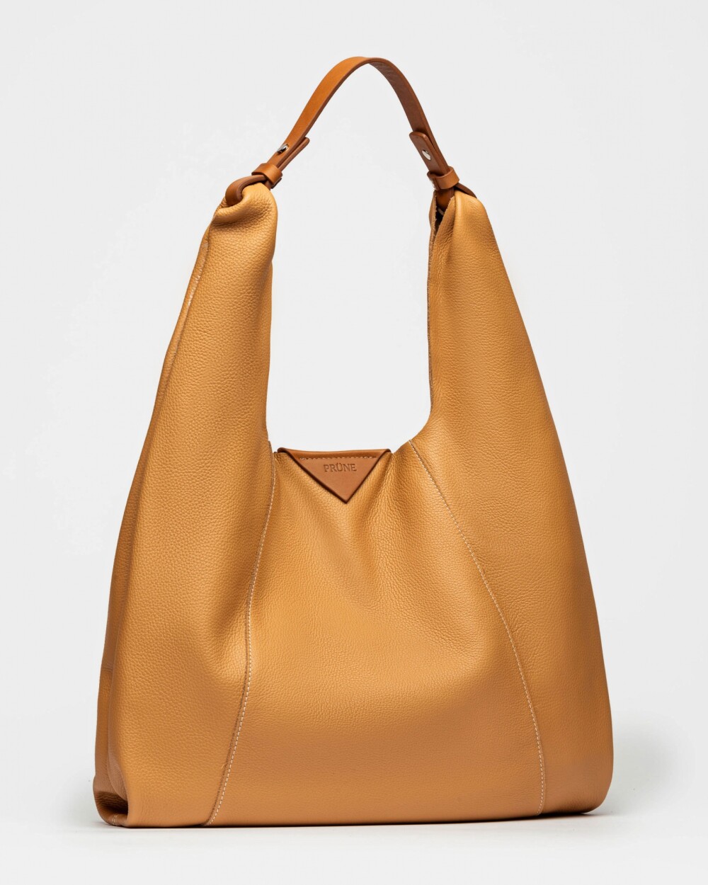 Bolso The Shopping en cuero graneado Cuoio