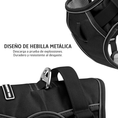 Arnés y Correa Para Perro Reflectivo Ajustable Reforzado Negro