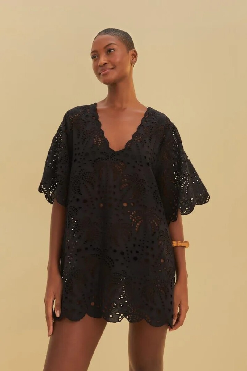 VESTIDO TUNICA CORTO Negro