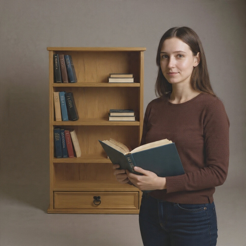 BIBLIOTECA ESTANTERÍA ORGANIZADOR EN MADERA MACIZA MADERA