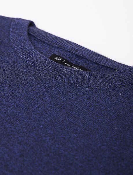 Buzo escote V Sauce azul