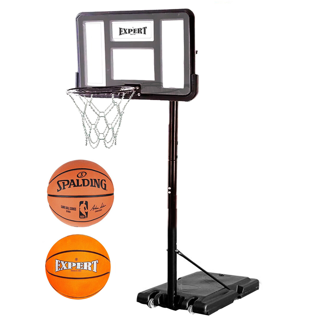 Tablero Acrílico 3.1m Basketball Portátil + Spalding 