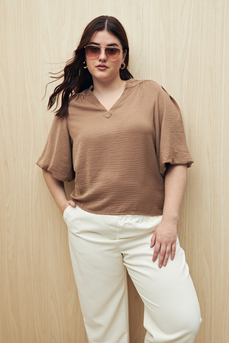 BLUSA PETALO Marron