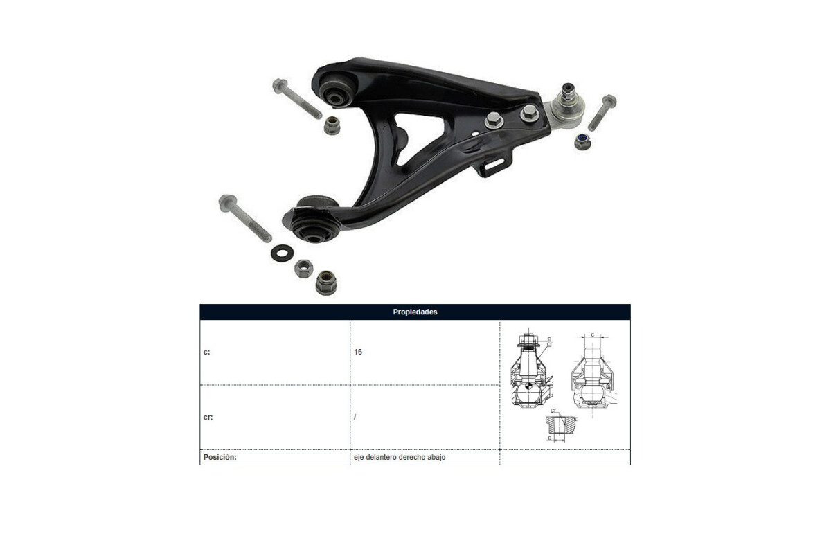 Parilla De Suspension Delantera Renault Megane/Scenic 96-01 Der Parilla De Suspension Delantera Renault Megane/Scenic 96-01 Der