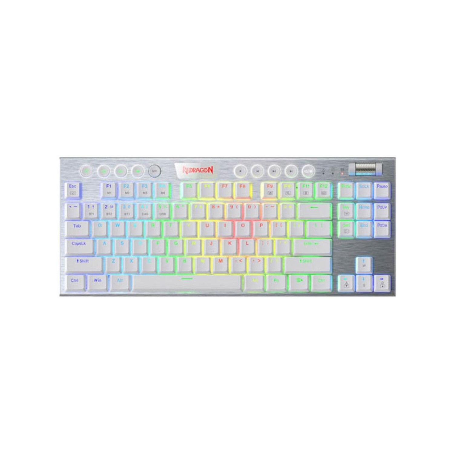 Teclado Gamer Inalambrico Redragon Horus TKL K621 RGB White
