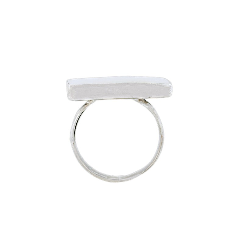 Anillo Cuadrado-Plata 925-Piedra Nacar-AN3382 conpiedra