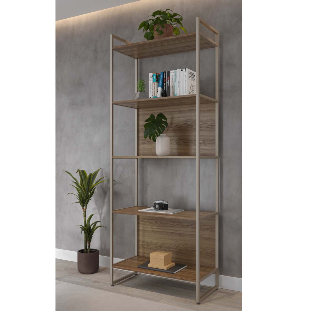 BIBLIOTECA MDF-Y-METAL VOSS