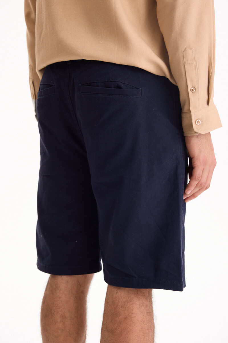 Bermuda De Gabardina Echo Azul