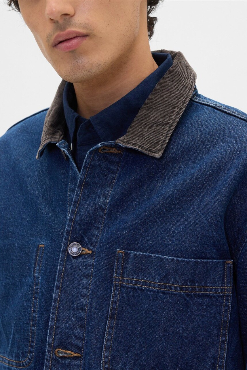 Campera De Jean Hombre Dark Rinse