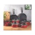 Ollas Tramontina 7 Piezas Coimbra Rojo Ollas Tramontina 7 Piezas Coimbra Rojo