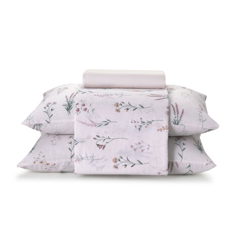 Juego Sábanas 1 Plaza Dohler 150 Hilos 100% Algodón VIOLET