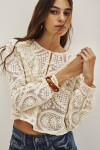 Saco Lace Frills Crudo