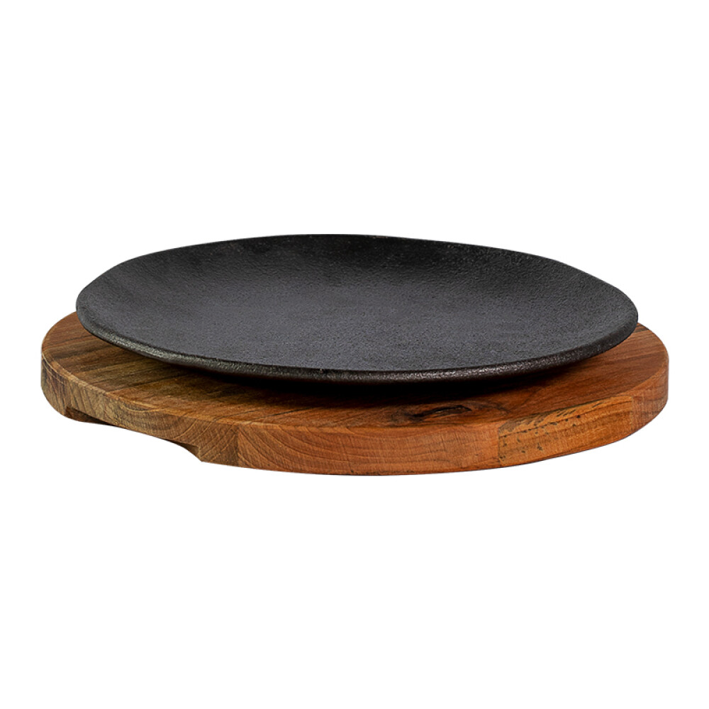 Plato hierro base madera 24 cm SANTANA Plato hierro base madera 24 cm SANTANA