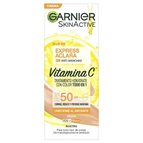 Tratamiento hidratante con color Todo en Uno Garnier Express con vitamina C- Tono Medio Tratamiento hidratante con color Todo en Uno Garnier Express con vitamina C- Tono Medio