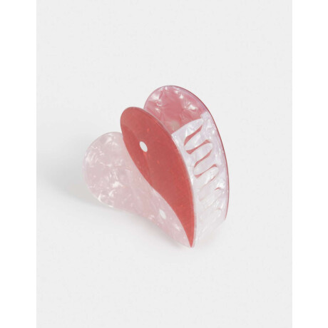 Broche Acrílico Corazón Combinacion Bicolor
