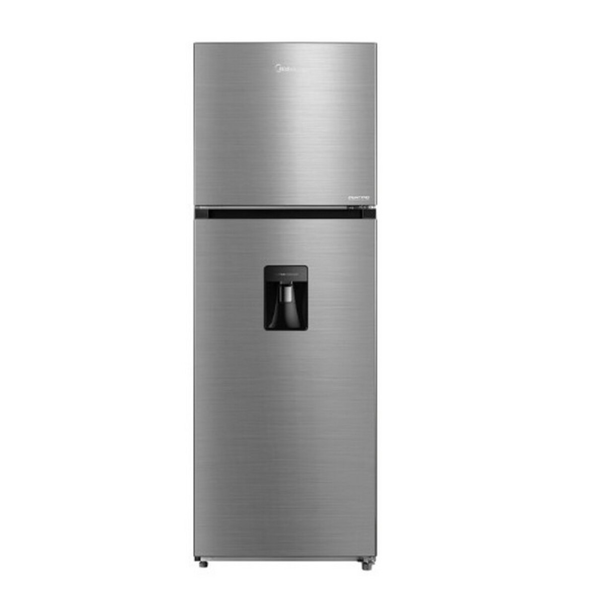 HELADERA MIDEA CON FREEZER FRIO SECO 368 LTS. INOX CON DISPENSADOR 