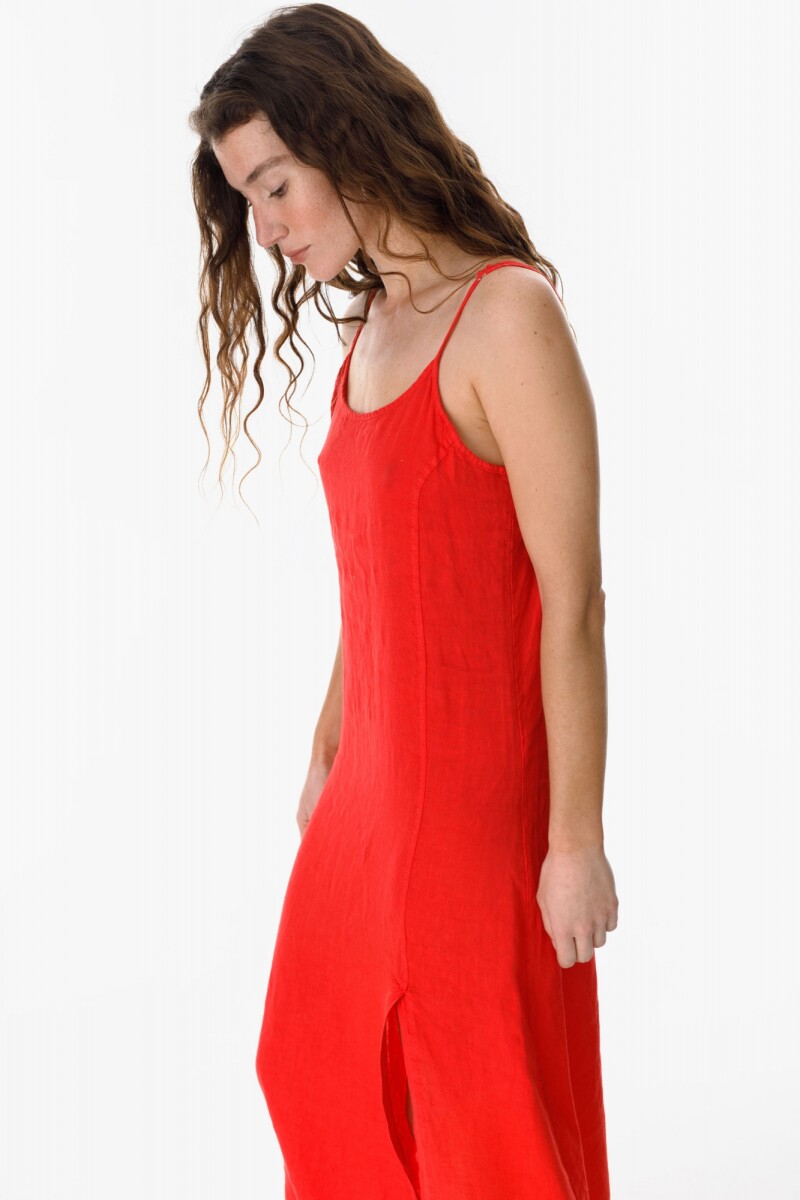 Vestido Oliva Rojo
