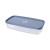 Pote Rectangular Plástico 1,43 Lts Flor Azul