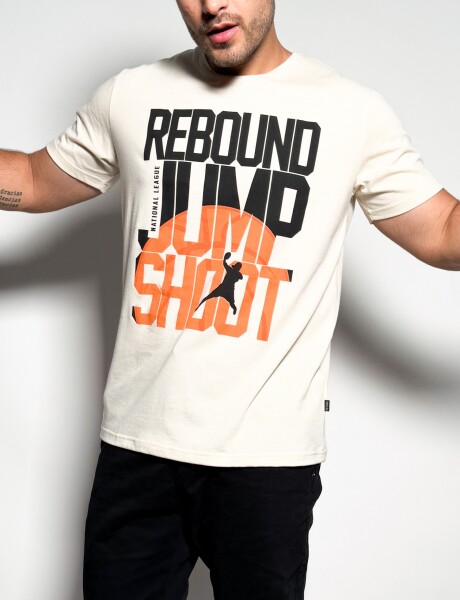 Remera estampada Ilian Beige