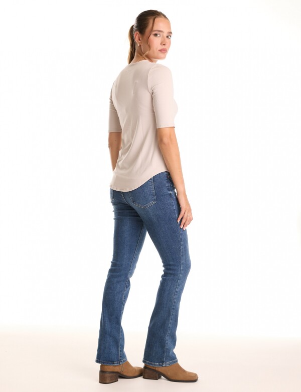 Remera Basica BEIGE CLARO