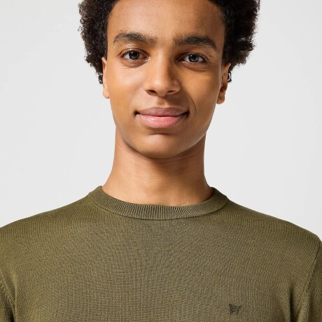Buzo Wrangler de Hombre - KNIT SWEATER - 112357202IVYGREEN ELD