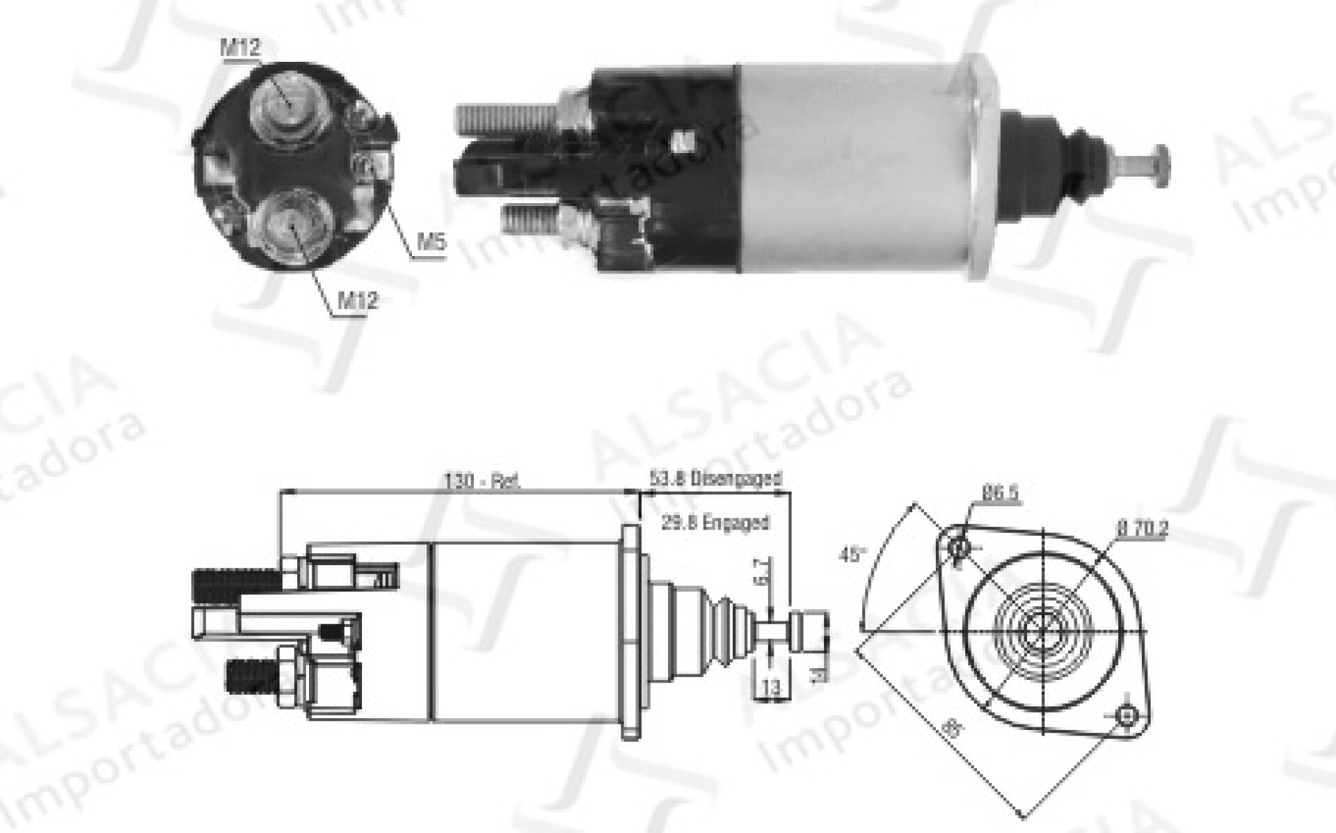 AUTOMATICO DE ARRANQUE VOLKSWAGEN D.REMY 38MT 24V VW TRUCK TITAN-CONSTELLA ZM 