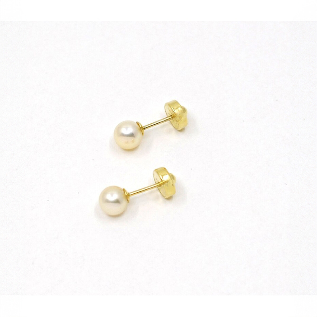 4 a 4,5 mm Abridores en Oro 18 K Con Perlas De Cultivo 