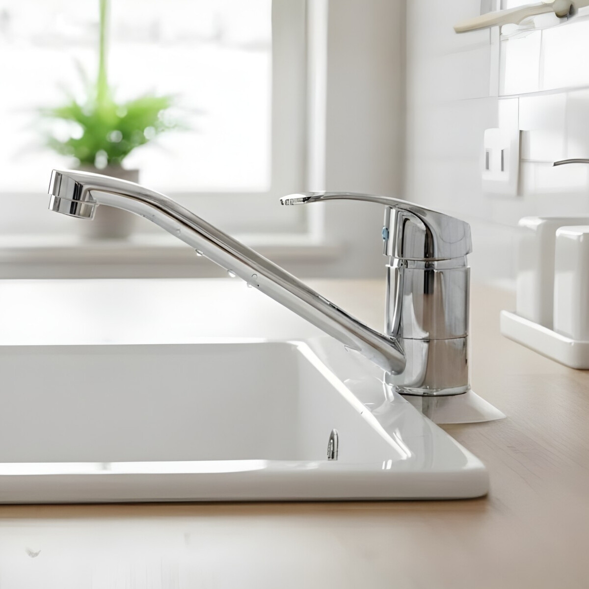 Monocomando mesada de cocina acero inox - PLATEADO 