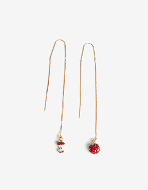 Aros Colgantes Largos Color Aros Colgantes Largos Manzanas - Rojo Medio