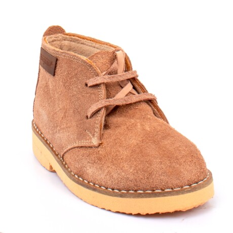 Bota de Cuero Forradas para Niños Beige