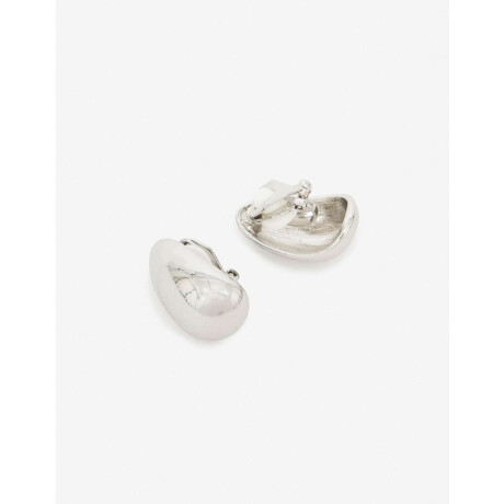 Aros Clips De Metal Bold Plateado Rodio