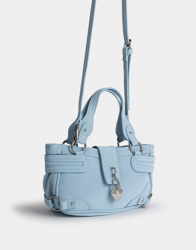 Bandoleras Bandolera Con Charm - Azul Celeste