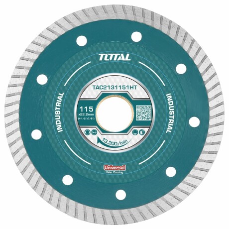 Disco Diamantado Turbo Ultra Fino para Amoladora 115mm Industrial Total Disco Diamantado Turbo Ultra Fino para Amoladora 115mm Industrial Total