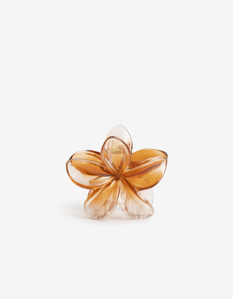 Broche Flores Broche Acrílico Flor - Marron Chocolate