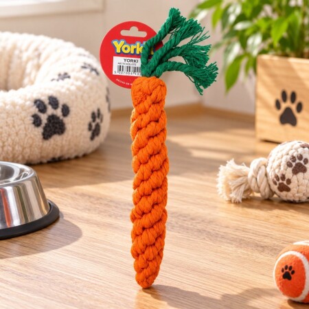 Juguete para mascota Yorki Zanahoria Trenzada Juguete para mascota Yorki Zanahoria Trenzada