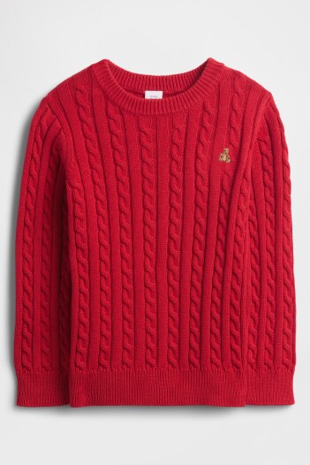 Buzo De Algodón Cable Toddler Niño Modern Red