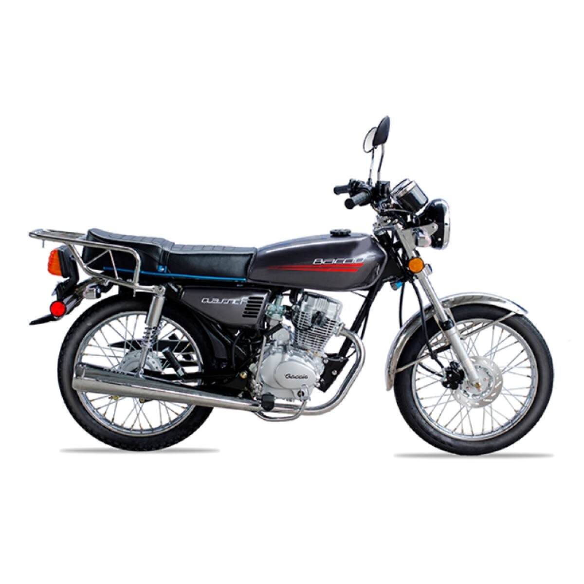 Moto Baccio Calle Classic F 125cc Freno Disco / Rueda Rayos - Gris 