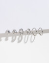 Aros Argollas Set Metal Set De Argollas - Plateado Rodio