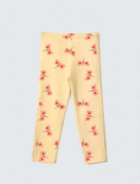CALZA CON ESTAMPADO AMARILLO