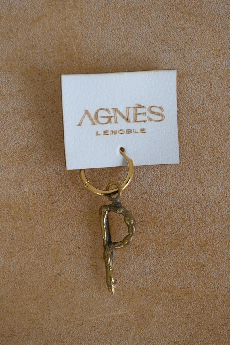 Spelling Earrings Bronce - P