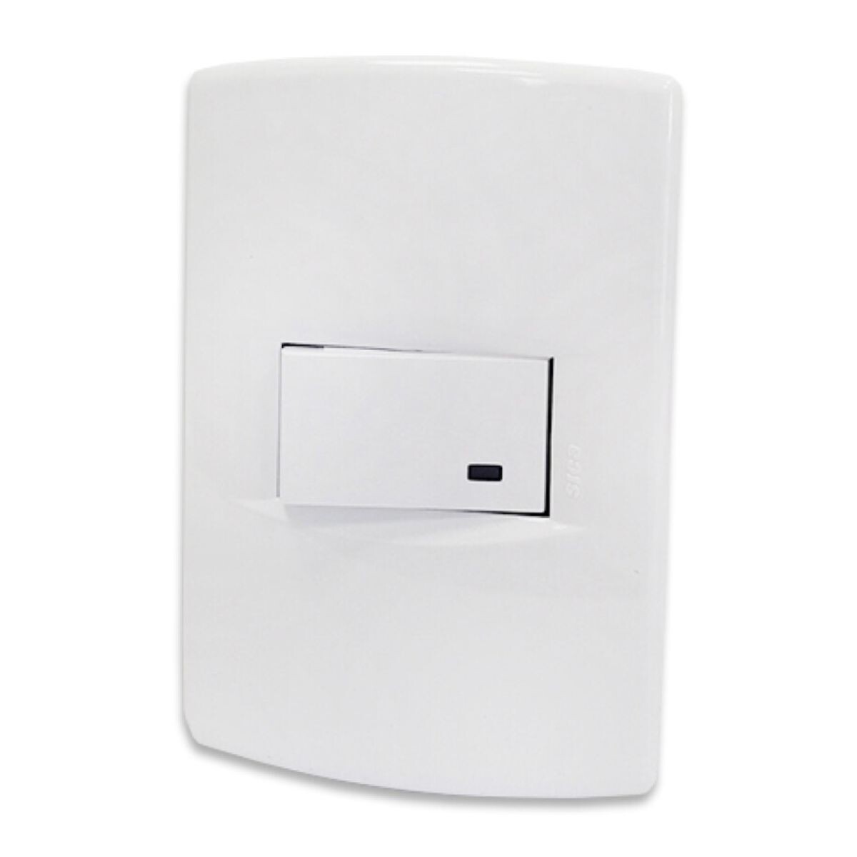 Plaqueta Interruptor Unipolar Blanco Sica 