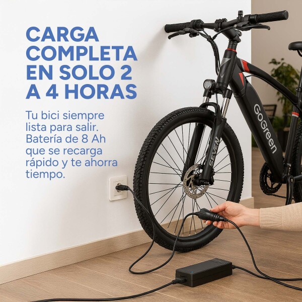 Bicicleta Electrica Gogreen Mountain 27.5 250W 36V Shimano Variante Color Negro