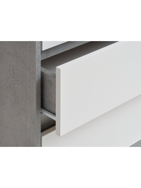Cómoda BILLUND 3+3 caj blanco/hormigón Cómoda BILLUND 3+3 caj blanco/hormigón