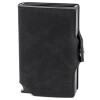 Billetera Baleine Double Kansas en Aluminio y Cuero con Protección RFID Full Black