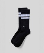 Medias The Everyday Crew Unisex Black / Classic White Stripe
