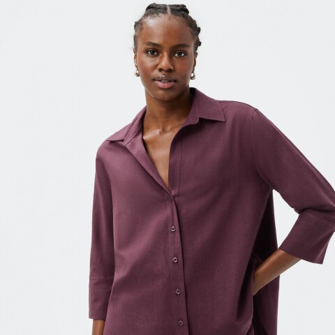 CAMISA FEM AZUL MEDIO