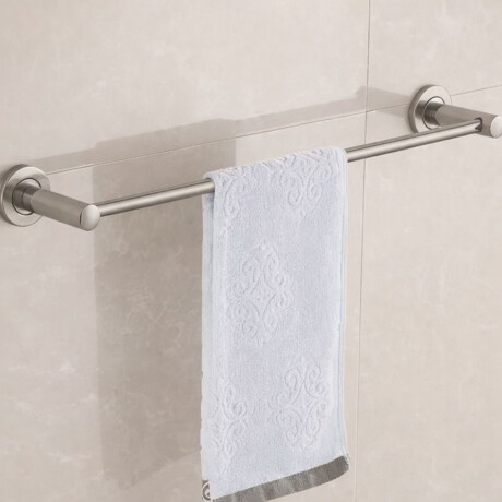 Toallero Barral 60Cm Terminacion Brush Nickel Serie Roma GRIS-BRUSHED NICKEL