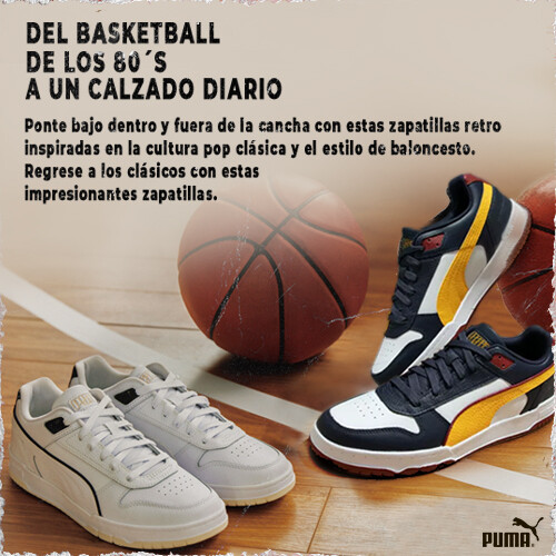 PUMA RBD GAME LOW White/Blue/Yellow — Zooko