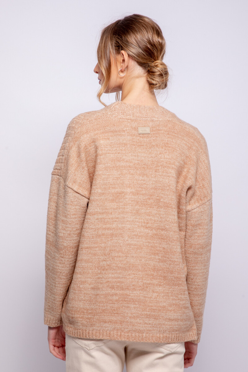 CARDIGAN SARDINIA Beige Oscuro